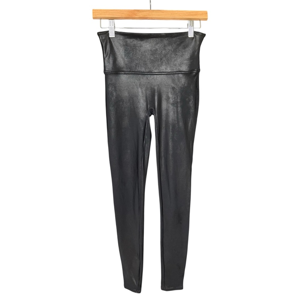 SPANX Faux Leather Leggings Women’s Medium Black - Picture 4 of 7